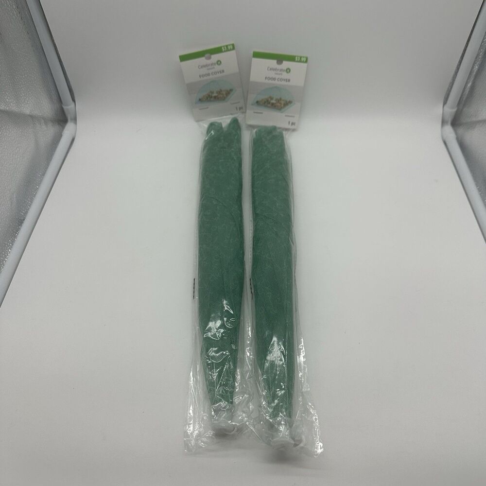 Celebrate It Food Covers Green Mesh Reusable Food Protector Set Lot 2